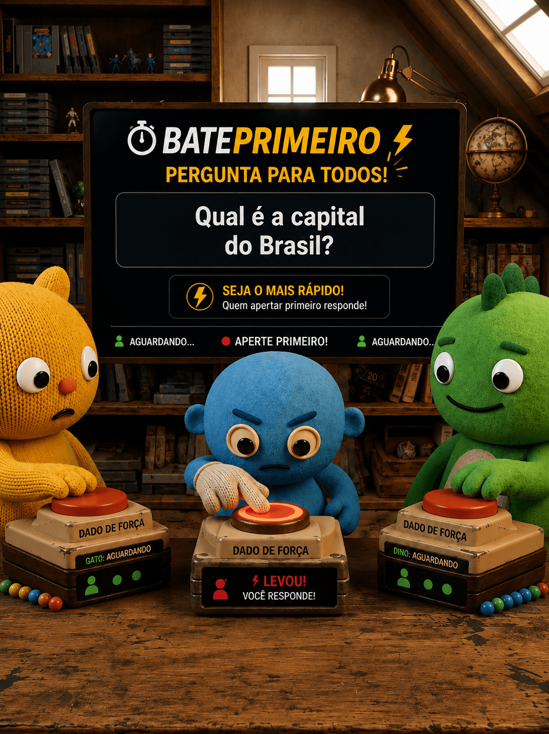 Exemplo visual do jogo BatePrimeiro